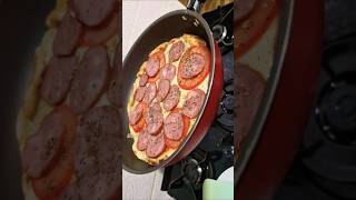 PIZZA DE FRIGIDEIRA 🍕 FINALfood food receitas gastronomiabrasileira receitas shorts trending [upl. by Eicart]