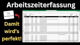 Excel Arbeitszeiterfassung kostenlose Vorlage ► mit Urlaub für unbegrenzte Jahre 2023 2024 [upl. by Narag794]