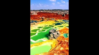 Flying the Skies of Dallol Danakil Depression Afar region Ethiopia360p [upl. by Georgy792]