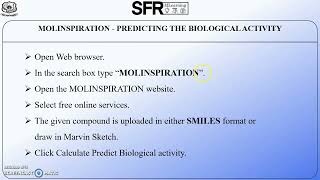 Molinspiration by DrJVinnarasi Assistant Professor of Chemistry [upl. by Kwei839]