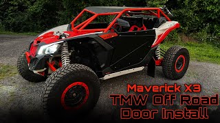 Cam AM Maverick X3 TMW Off Road Metal Doors  Install  Unboxing  Review [upl. by Ireva]