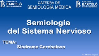 Seminario Síndrome Cerebeloso [upl. by Ainoz]