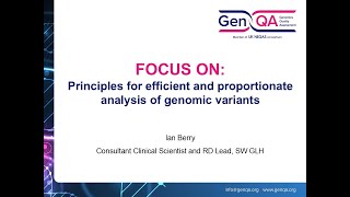 FOCUS ON Principles for efficient and proportionate analysis of genomic variants [upl. by Ingar]