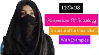 Perspective  Sociological Perspective  Structural Functionalism  Examples  Urdu Hindi Lectures [upl. by Nowahs]