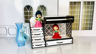 ASMR Unboxing Hello Kitty Bunk Bed miniature Furniture Collection  Relaxing Sounds [upl. by Irtimd496]