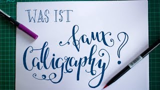 Faux Calligraphy Was ist das Handlettering Technik für Anfänger Deutsch [upl. by Lasyrc]