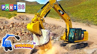 Huge Diggers For Kids  Scooping Digging Loading amp More [upl. by Georgeanna641]