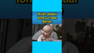 😂😝 Riven steekt tong uit naar Myron Enzo Knol 🎥 EnzoKnol enzoknol myron riven vlog [upl. by Azral710]