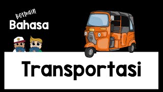 Latihan transportasi Indonesia Pronunciation and vocabulary practise for traditional transport [upl. by Marb24]