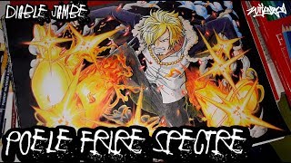 Drawing Sanji  One Piece  Diable Jambe  Poele Frire Spectre  30 Second Drawing Clip [upl. by Nappie856]