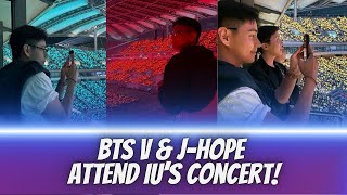 BTS V Taehyung and J Hope Attend IU Concert [upl. by Akceber434]