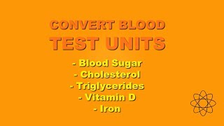 Convert Blood Sugar Units Blood Lipids etc mgdl to mmoll [upl. by Aksel153]