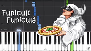 Funiculì Funiculà  Italian Song  Piano Tutorial by Easy Piano [upl. by Enymzaj]