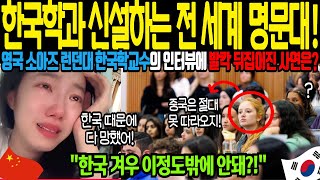 해외감동사연 한국학과 신설하는 전 세게 명문대 영국 소아즈 런던대 한국학 교수의 인터뷰에 전세계인들이 발칵 뒤집어진 사연은 유럽은 한국문화가 대세 중국취업난 역대 최고 [upl. by Enahc312]