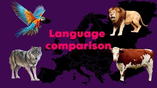 European languages comparison  Animals🐄 [upl. by Bristow126]