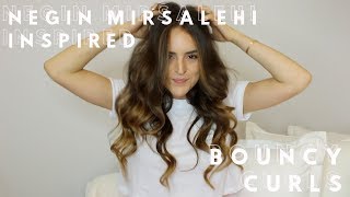 Negin Mirsalehi Hair Tutorial  Bouncy Curls [upl. by Aisayt]