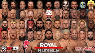 150 Man Royal Rumble Match  WWE 2K23 [upl. by Ellatnahc]