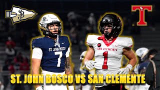 St John Bosco vs San Clemente  Tritons Give Braves A Run For Their Money  Division 1 Battle [upl. by Duaner]