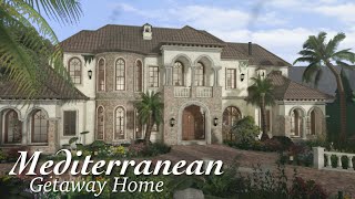 Bloxburg Mediterranean Getaway Home  Speedbuild  Roblox Bloxburg [upl. by Atilol]