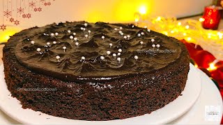 Moist Chocolate Cake without using Oven  Chocolate Ganache  Meenas Food Bowl [upl. by Aisinoid633]