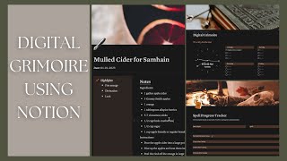 Digital Grimoire  Book of Shadows Notion Template Walkthrough [upl. by Bouchier]