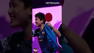 Wang Chuqin vs Harimoto celebration before after 👍 shorts tabletennis short [upl. by Sirej329]