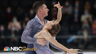 Mishina and Galliamov lead a Russian sweep at the European Championships  NBC Sports [upl. by Ettevad]