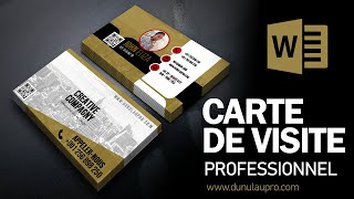 Comment créer une carte de visite professionnelle recto verso [upl. by Aivan]