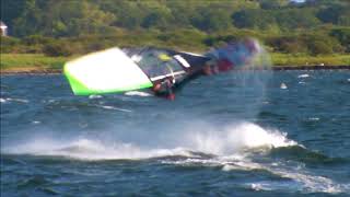 Nick van Ingen sunset windsurfing freestyle session 2018 [upl. by Pepin]