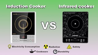 Induction vs Infrared cooker  Difference between Infrared and Induction cooker in detail [upl. by Kaitlyn]