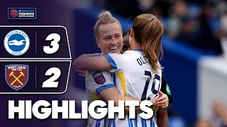 Late Drama At The Amex  Brighton amp Hove Albion v West Ham United Highlights  Barclays WSL 202425 [upl. by Lipski]