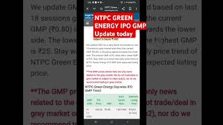 NTPC GREEN ENERGY IPO GMP Update today [upl. by Erdna]