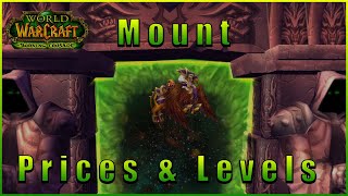 Mount level requirements and cost in Burning Crusade Classic  TBC Riding Skill [upl. by Jeramie319]