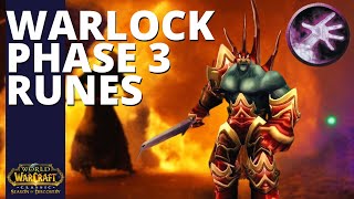 WoW SOD Phase 3 Warlock Runes Guide [upl. by Aivitnahs]