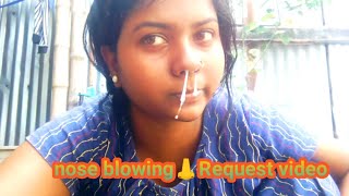 nose blowing vlognose blowingchallenge 👃👃Request video part3RIYAkhaikhaivlog [upl. by Nimajnab]