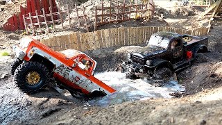 Two Trucks Compete on a Large Backyard Scale Trail Park  RC ADVENTURES [upl. by Tanah]