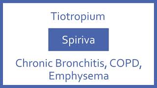 Tiotropium Pronunciation  Generic Name Brand Name Indication Top 200 Drugs PTCB PTCE NCLEX Test [upl. by Eenwahs]