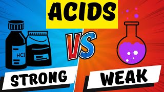 Chemistry Help Strong Vs Weak Acids explained in 3 minutes [upl. by Euqinay]