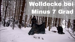 Wolldecke bei Minus 7 Grad und improvisiertes Trapper Bett  WaldläuferTour 7 [upl. by Malorie154]