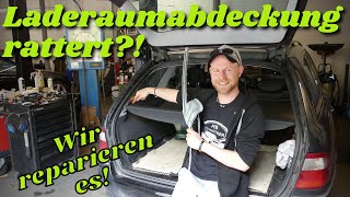 Mercedes S211 EKlasse  Wenn die Laderaumabdeckung rattert  Reparaturlösung  MB Youngtimer Parts [upl. by Ahsenor]