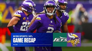 Vikings HOLD OFF Jets in London to remain undefeated  Game Recap [upl. by Eiznyl]