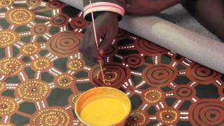 Aboriginal artist Mantua Nangala 1206 [upl. by Oznofla]