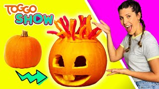 Gruseliges Halloween DIY  KÜRBIS schnitzen  Selbstgemacht mit Lisa  TOGGO Show [upl. by Hilaire]