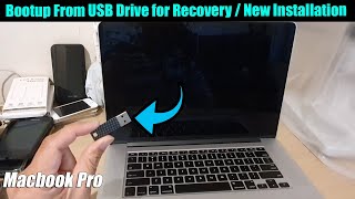 How to Bootup From USB Drive for Recovery  New Installation on Macbook  Mac Computer [upl. by Aimar332]