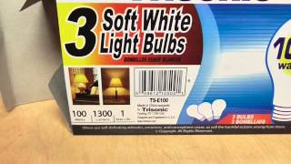 New Trisonic 100watt incandescent light bulbs [upl. by Berard]