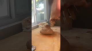 Reclaiming clay for the first time pt 2 pottery potteryshorts shorts foryou viralvideo [upl. by Yvi972]