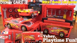 Disney CARS 3 Mack Mobile Tool Center Modified Lightning McQueen Mechanics Tools Pretend Playtime [upl. by Eldwon]