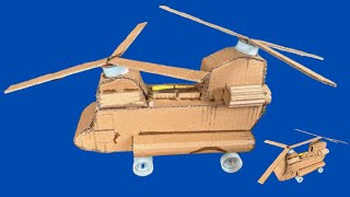 How To Make Boeing CH47 Chinook By Cardboard  U S Army Boeing CH 47F Chinook Helicopter Carton [upl. by Radbun]