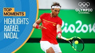 Rafael Nadals Top Olympic Highlights  Top Moments [upl. by Zehc]