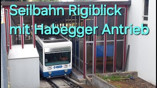 Seilbahn Rigiblick  Habegger Antrieb  ZVV [upl. by Rehpretsirhc705]